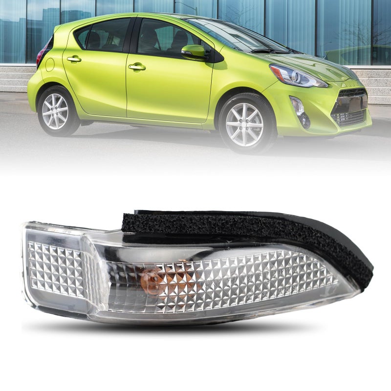 MZORANGE Car Rearview Mirror Turn Signal Indicator Light For Toyota Corolla/RAV4/Camry/Prius C/Avalon 2012 2013 2014 2015 2016 (Right Passenger Side) - Image 1